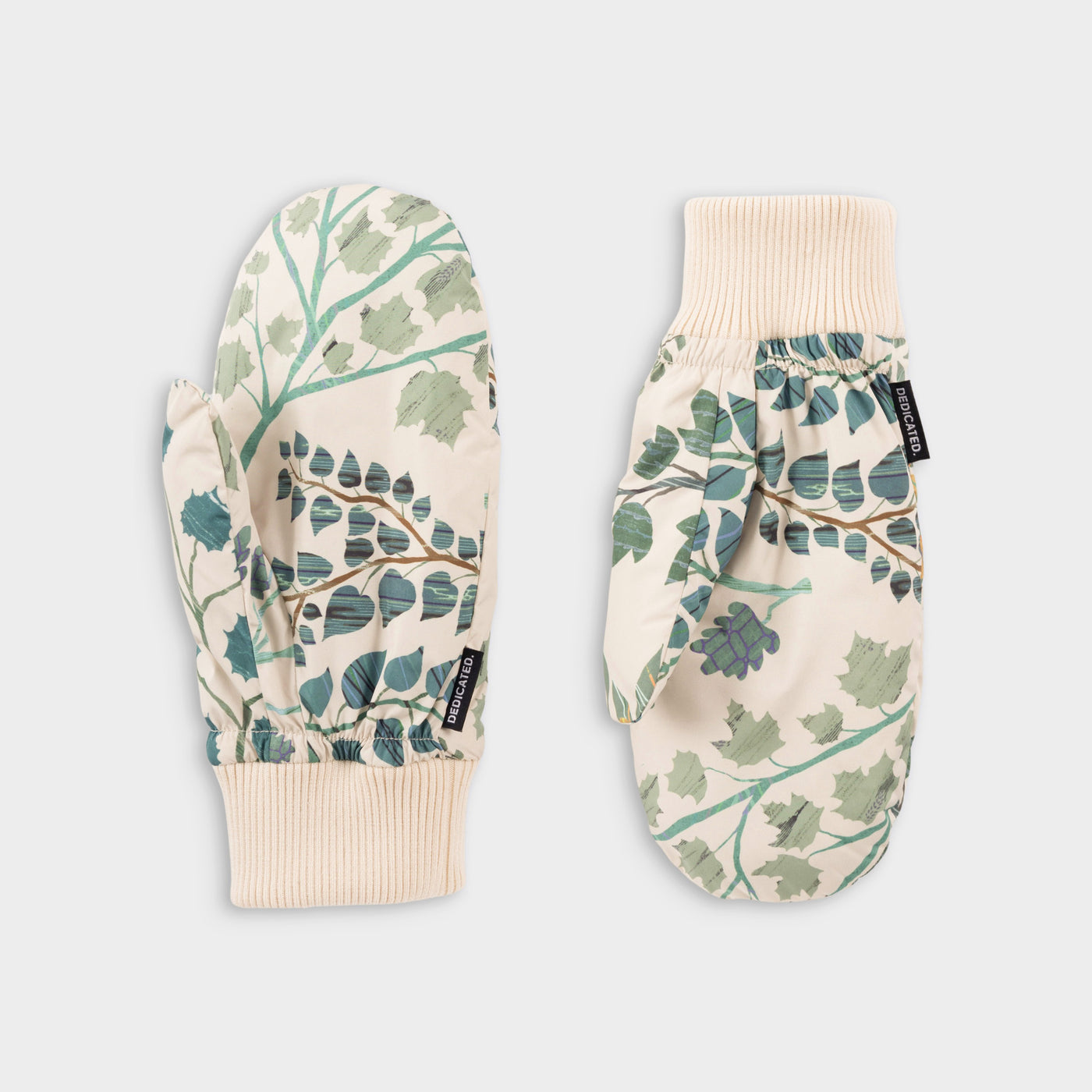 Handschuhe Gloves Ritsem Botanical Quilt Oat White in Weiß von Dedicated Brand.